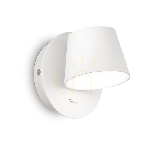 Kontrollera Vägglampa Ideallux GIM AP BIANCO vit LED 6,5W aluminium 167152