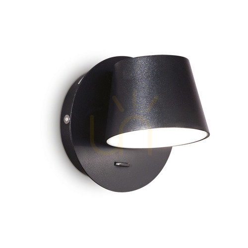 Kontrollera Vägglampa Ideallux GIM AP NERO svart LED 12 cm aluminium 167121