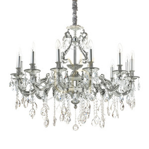 Pendellampa Ideallux Gioconda SP12 Argento silver kristall 90 cm 164953 small 0