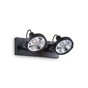 Plafond Ideallux GLIM PL2 BIANCO vit metall GU10 2x50W 31 cm 200200 small 1