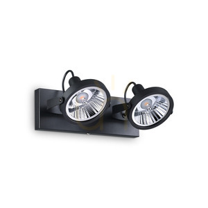 Plafond Ideallux GLIM PL2 svart metall GU10 2-ljus 200248 small 3