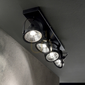 Plafond Ideallux GLIM PL4 svart 4xGU10 200255 2 Plafond Ideallux GLIM PL4 svart 4xGU10 200255 small 2