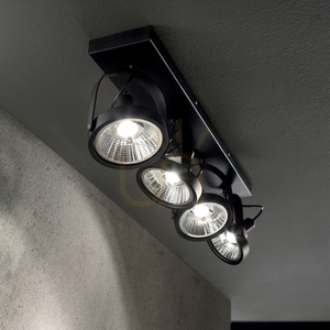 Plafond Ideallux GLIM PL4 svart 4xGU10 200255 3 Plafond Ideallux GLIM PL4 svart 4xGU10 200255 small 3