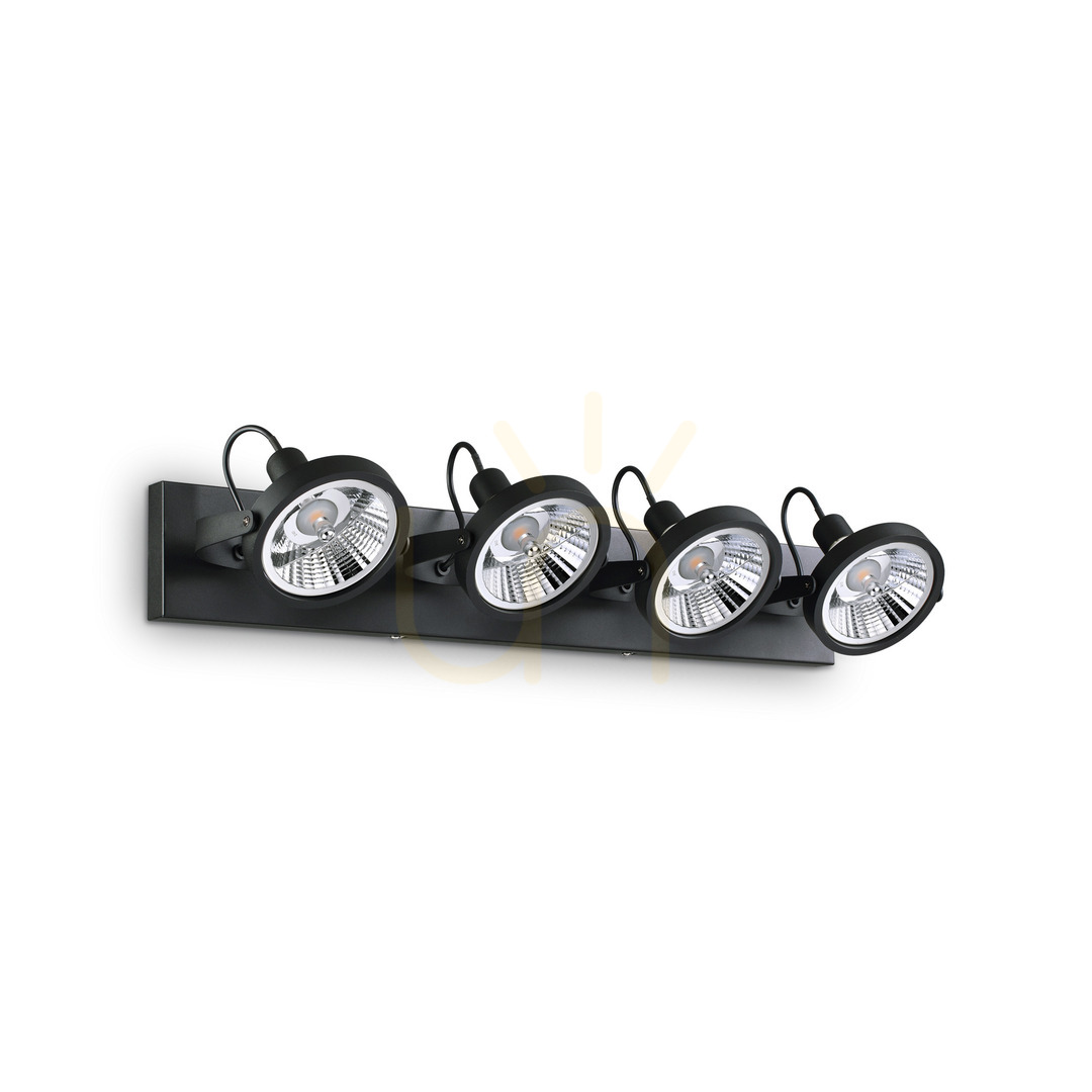 Visa Plafond Ideallux GLIM PL4 svart 4xGU10 200255 Plafond Ideallux GLIM PL4 svart 4xGU10 200255
