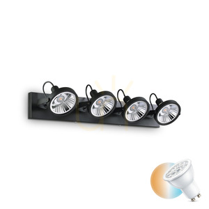 Plafond Ideallux GLIM PL4 svart 4xGU10 200255 0 Plafond Ideallux GLIM PL4 svart 4xGU10 200255 small 0