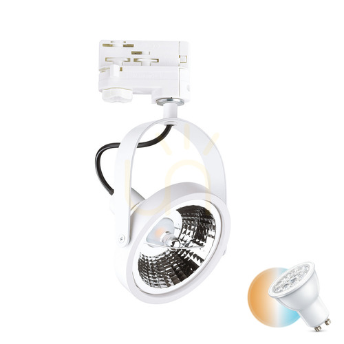 Kontrollera Spårljus Ideallux GLIM vit GU10 1x50W 229676