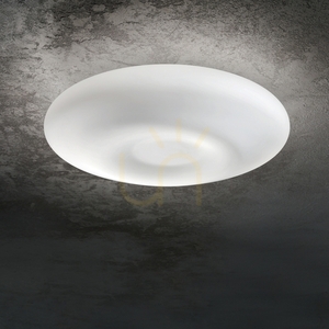 Plafond Ideallux Glory PL5 D60 vit glas 60 cm 019765 small 3