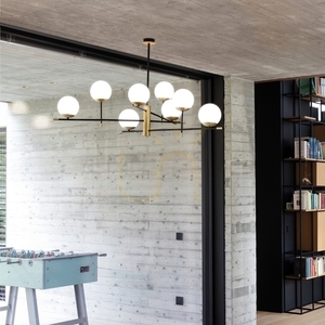 Plafond Ideallux Gourmet PL6 svart mässing glas 100 cm 289496 1 Plafond Ideallux Gourmet PL6 svart mässing glas 100 cm 289496 small 1