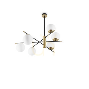 Plafond Ideallux Gourmet PL6 svart mässing glas 100 cm 289496 0 Plafond Ideallux Gourmet PL6 svart mässing glas 100 cm 289496 small 0