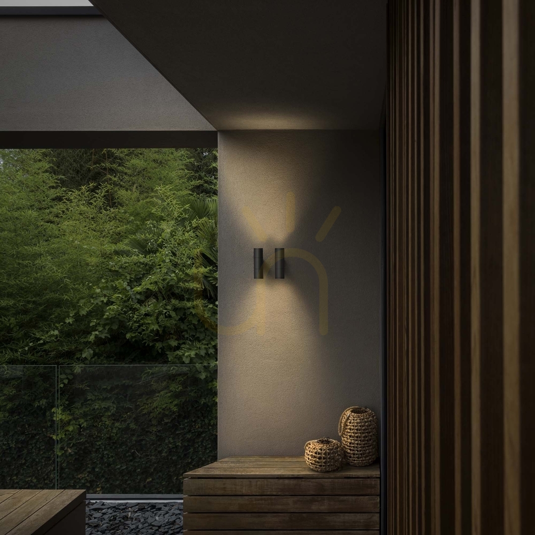 Kontrollera Utomhus vägglampa Ideallux GUN AP2 Big aluminium 033020 Utomhus vägglampa Ideallux GUN AP2 Big aluminium 033020