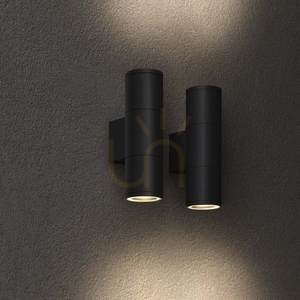 Ideal Lux Gun AP2 Big Grigio grå vägglampa för utomhusbruk, aluminium och Pyrexglas, 2×E27, IP54, 163604 small 6