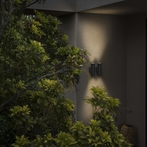 Ideal Lux Gun AP2 Big Grigio grå vägglampa för utomhusbruk, aluminium och Pyrexglas, 2×E27, IP54, 163604 small 7