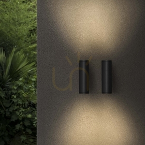 Ideal Lux Gun AP2 Big Grigio grå vägglampa för utomhusbruk, aluminium och Pyrexglas, 2×E27, IP54, 163604 small 8