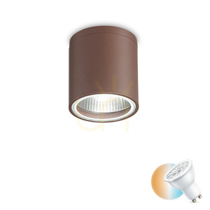 Takplafond Ideallux GUN PL1 Coffee brun 11 cm GU10 163666 small 0