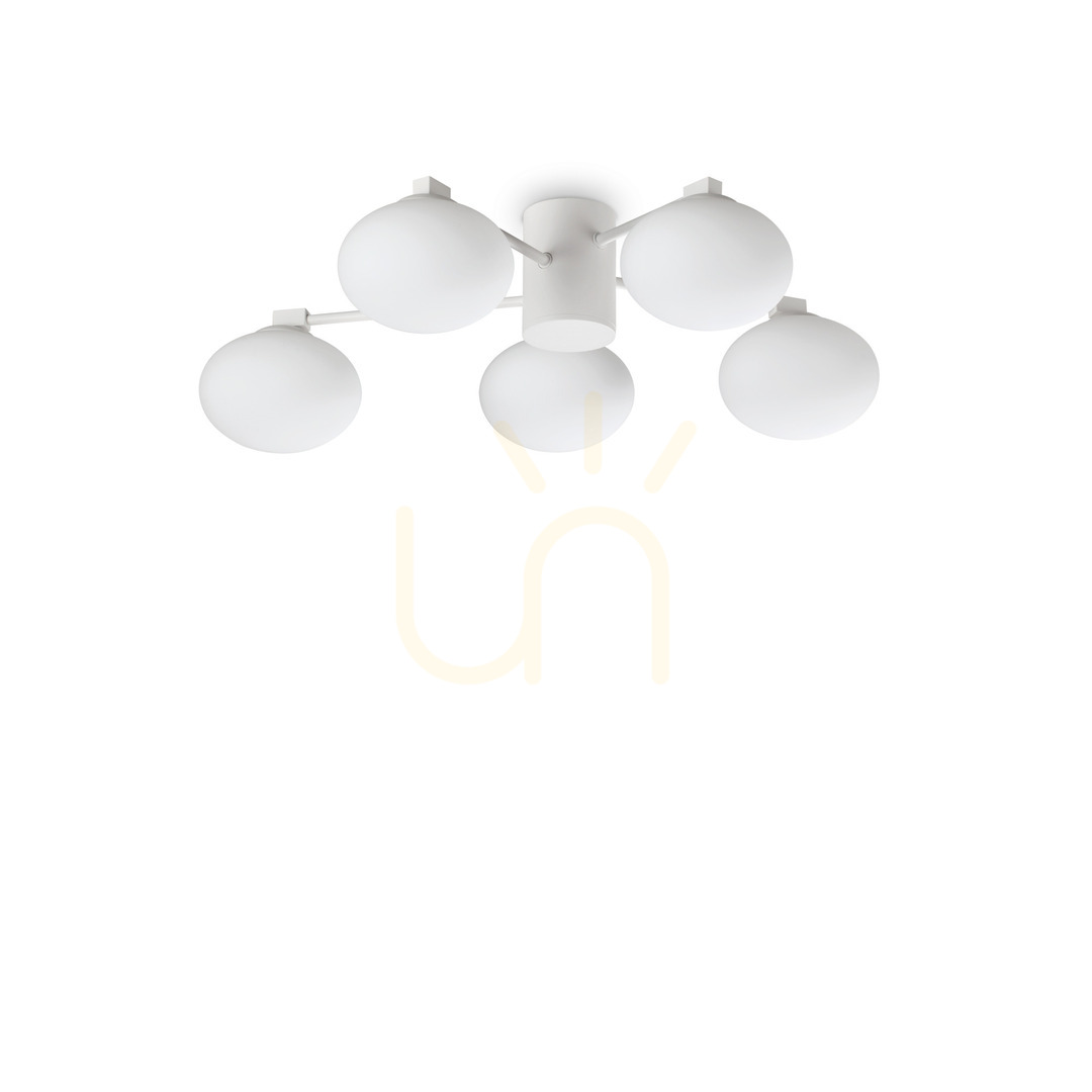Kontrollera Plafond Ideallux HERMES PL5 D60 vit 322698 Plafond Ideallux HERMES PL5 D60 vit 322698