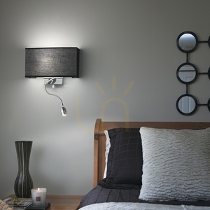Vägglampa Ideallux HOTEL AP2 Nero svart krom 035956 3 Vägglampa Ideallux HOTEL AP2 Nero svart krom 035956 small 3