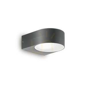 Utomhusvägglampa Ideallux IKO AP1 antracit 018515 small 0