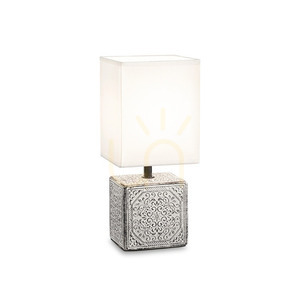 Bordslampa Ideallux KALI TL1 vit metall/tyg 245348 small 0