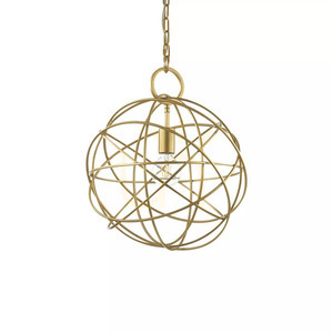 Pendellampa Ideallux KONSE SP1 guld metall Ø40 cm 155968 small 1