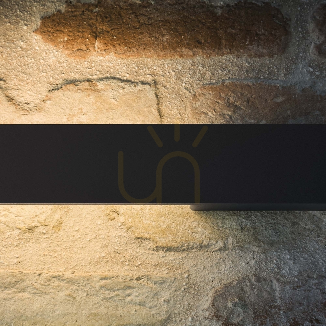 Visa Vägglampa utomhus Ideallux LINEA AP D104 antracit LED 20W 313467 Vägglampa utomhus Ideallux LINEA AP D104 antracit LED 20W 313467