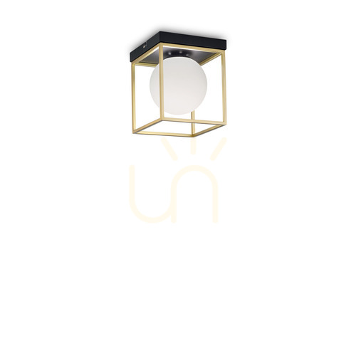 Kontrollera Plafond Ideallux Lingotto PL1 mässing 18,5 cm 198132
