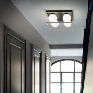 Plafond Ideallux Lingotto PL2 Nero svart 304137 small 1