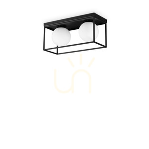 Plafond Ideallux Lingotto PL2 Nero svart 304137 small 0