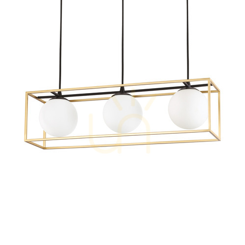 Kontrollera Pendellampa Ideallux LINGOTTO SP3 OTTONE mässing 3-ljus 198125