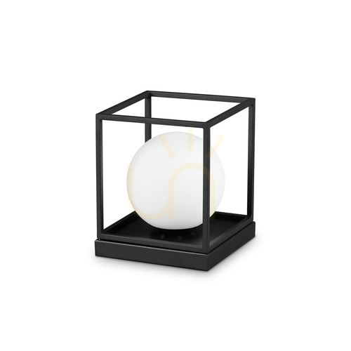 Kontrollera Bordslampa Ideallux Lingotto TL1 Big svart metall glas 327877