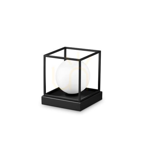 Kontrollera Bordslampa Ideallux Lingotto TL1 Small Nero svart 304151