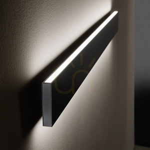 Vägglampa Ideallux Steel svart LED 120 cm 3000K dimbar 242019 small 1