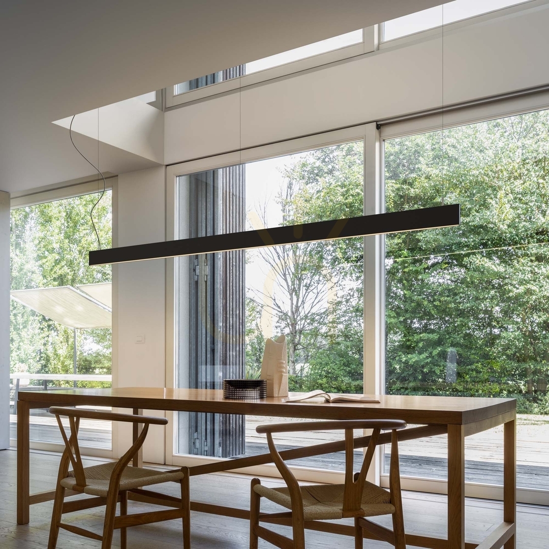 Display Pendellampa Ideallux Steel svart LED 120 cm 3000K dimbar 241975 Pendellampa Ideallux Steel svart LED 120 cm 3000K dimbar 241975