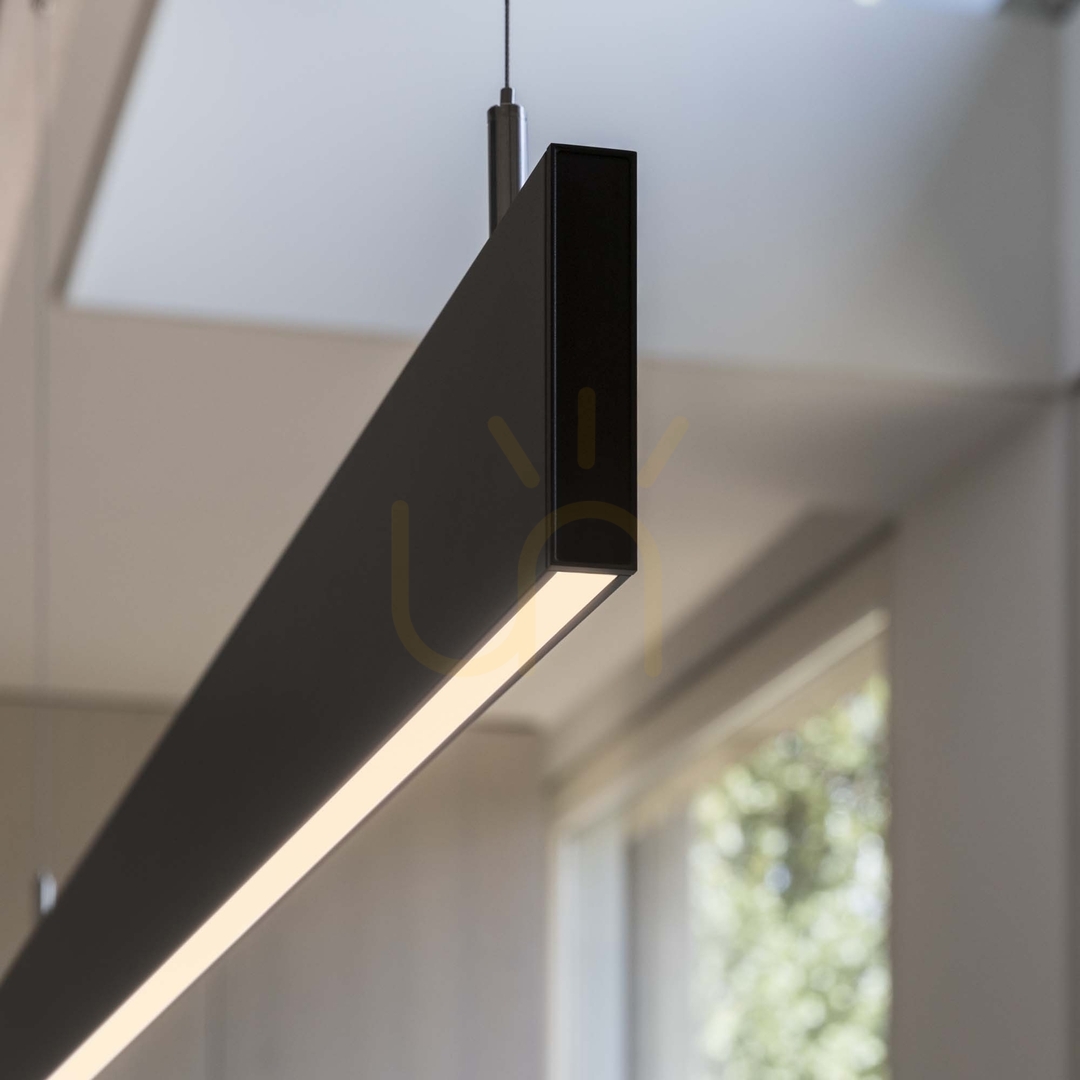 Kontrollera Pendellampa Ideallux Steel svart LED 120 cm 3000K dimbar 241975 Pendellampa Ideallux Steel svart LED 120 cm 3000K dimbar 241975