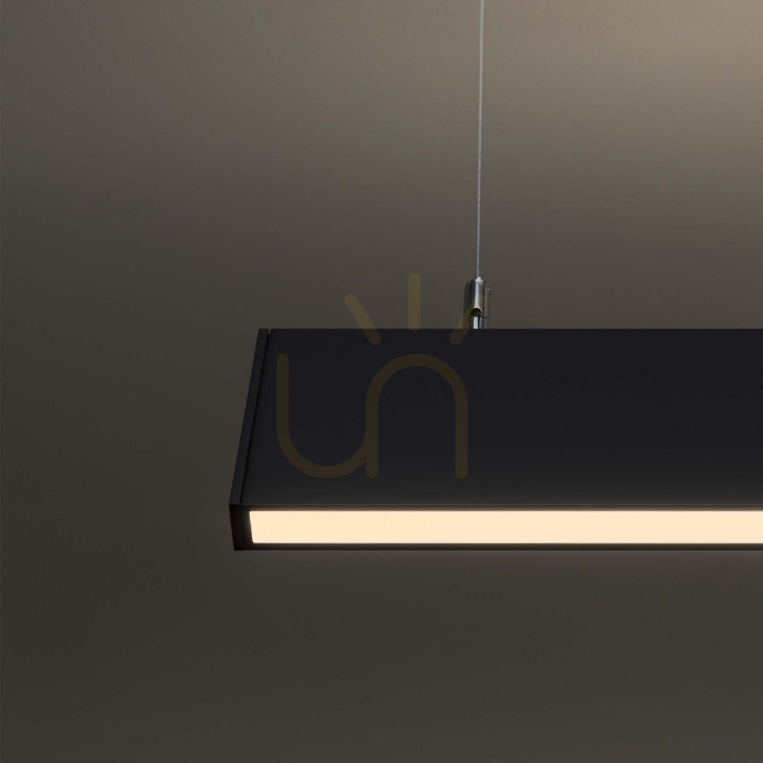 Förhandsvisning Pendellampa Ideallux Steel svart LED 120 cm 3000K dimbar 241975 Pendellampa Ideallux Steel svart LED 120 cm 3000K dimbar 241975