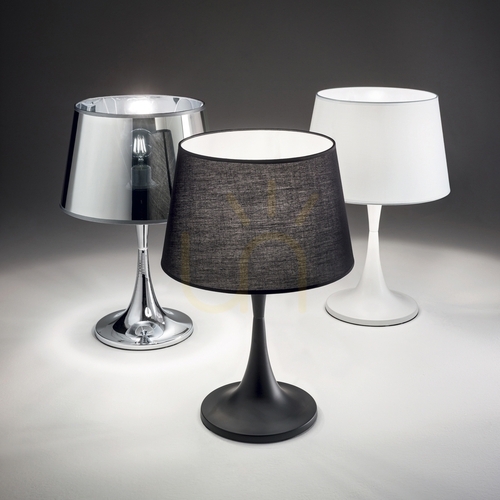 Kontrollera Bordslampa Ideallux London TL1 Small Nero svart 110554