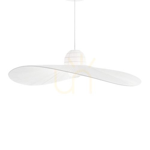 Kontrollera Taklampa Ideallux Madame SP1 Bianco vit tyg Ø110 cm 174396