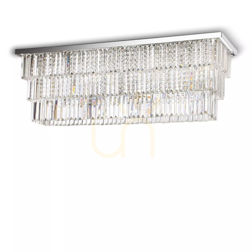 Kontrollera Plafond Ideallux MARTINEZ PL8 CROMO krom kristall 8xE14 166285