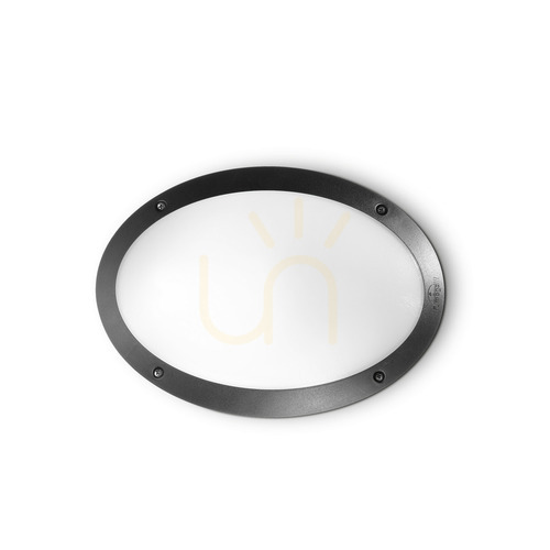 Kontrollera Utomhusvägglampa Ideallux Polar svart E27 33 cm 096704