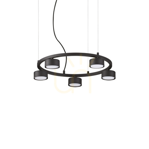 Kontrollera Pendellampa Ideallux Minor Round SP5 svart 50 cm metall 235516