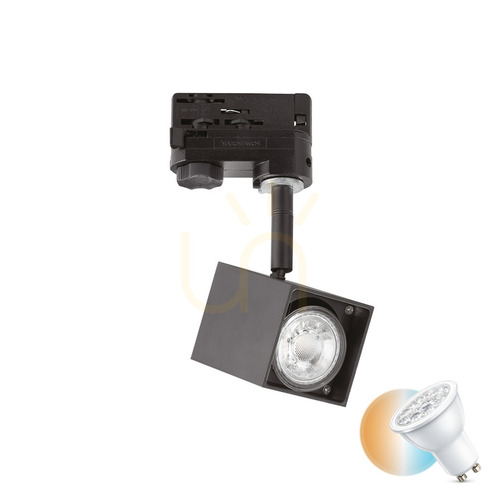 Kontrollera Spårljus Ideallux Mouse Track svart GU10 229782
