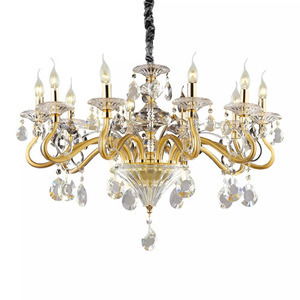 Taklampa Ideallux Negresco SP10 guld kristallglas 85 cm 087771 small 1