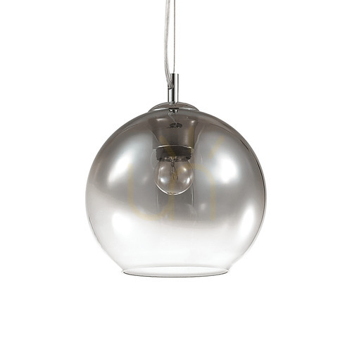Kontrollera Pendellampa Ideallux NEMO SP1 D20 Cromo Sfumato krom glas 149585
