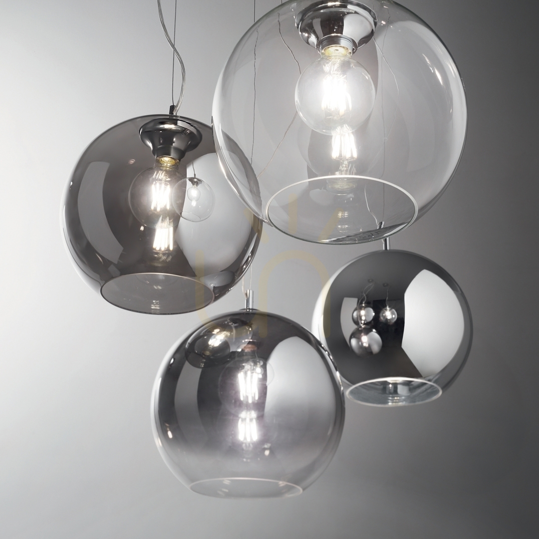 Display Pendellampa Ideallux NEMO SP1 D30 krom glas 149592 Pendellampa Ideallux NEMO SP1 D30 krom glas 149592