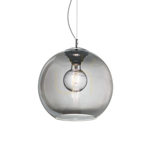 Kontrollera Pendellampa Ideallux NEMO SP1 D40 Fume glas krom 40 cm 094229
