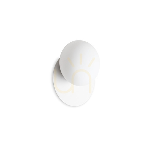Kontrollera Vägglampa Ideallux NINFEA AP1 BIANCO vit metall glas 20 cm 306940