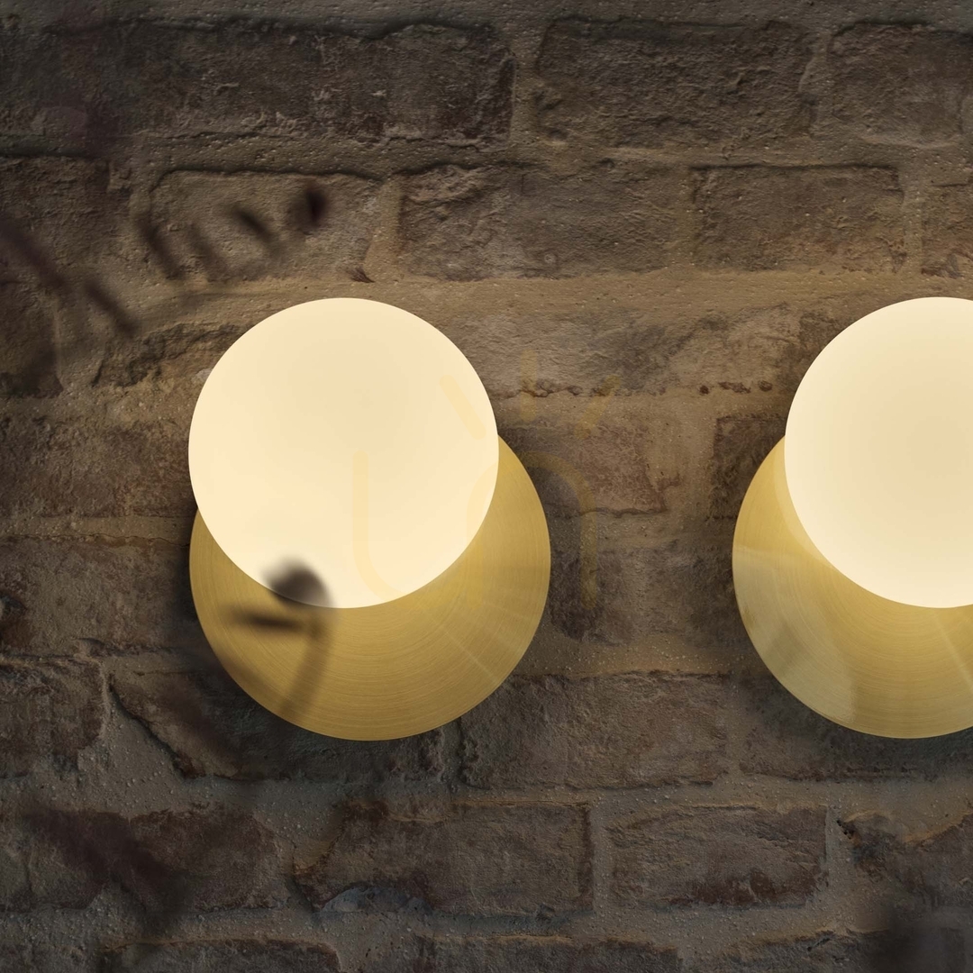 Kontrollera Vägglampa Ideallux NINFEA AP1 mässing glas 20 cm 293646 Vägglampa Ideallux NINFEA AP1 mässing glas 20 cm 293646