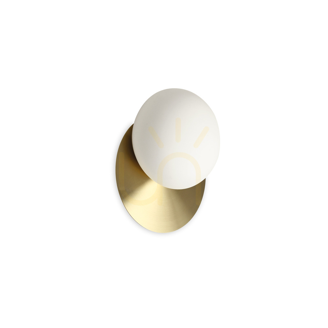 Kontrollera Vägglampa Ideallux NINFEA AP1 mässing glas 20 cm 293646 Vägglampa Ideallux NINFEA AP1 mässing glas 20 cm 293646