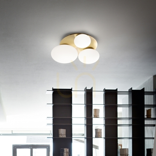 Kontrollera Plafond Ideallux NINFEA PL3 BIANCO vit 46 cm 306964