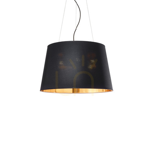 Kontrollera Pendellampa Ideallux NORDIK SP4 svart tyg Ø50 cm E27 161648