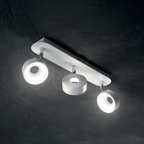 Kontrollera Plafond Ideallux OBY PL3 vit LED 18W 37 cm 196701